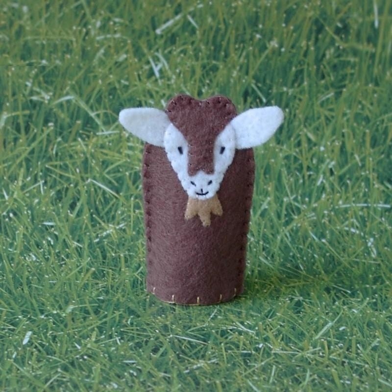 Goat Finger Puppet Farm Animal Finger Puppet by cherylasmith