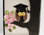 Owl Graduation Card, Graduation Card, Congratulations Card, Congratulations Graduate Card, Card, Greeting Card, Owl Card Made to Order