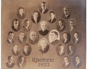 Vintage Class Picture - Rhetoric 1932 - Educational Ephemera - Catholic