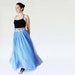 Saved for Karleeanna - Maxi skirt in sky blue bamboo jersey with silk waistband - size small