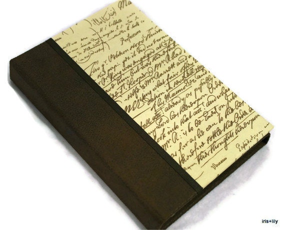 Nexus 7 Case, Kindle Fire, Fire HD Cover, Nook Tablet, Hardcover Small Tablet Case Stand, Personalized, Faux Leather, Old Script