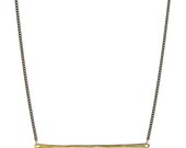 Gold Bar necklace - simple - modern - unisex