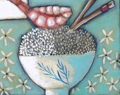 Daily Special Original Sushi Rice Bowl Painting 8 x 10