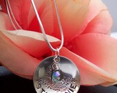 Sterling Silver My Tree of Life and Earth OOAK original necklace hand stamped