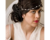 Bridal Halo Freshwater Pearl Vine Headpiece
