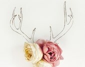 Antler illustration and Flower No. 4217