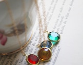 Spotlight- Vintage Crystal Necklace, Your Choice, SImple, Minimalist, Colorful, Handmade Jewelry