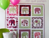 ELEPHANT QUILT PATTERN (pdf) - Cirque d'Elephant by Sew Much Ado