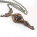 Key Necklace Handmade Jewelry - Victorian Heart - Recycled Key Pendant