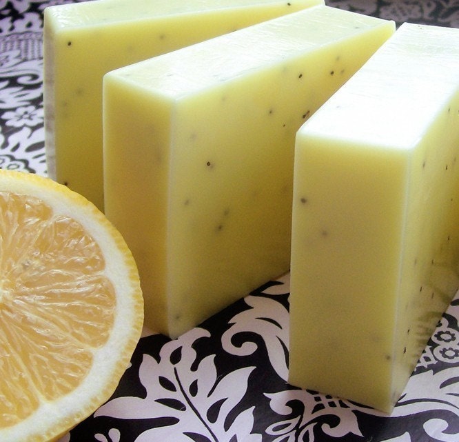 Lemon Poppyseed Cake Handmade Shea Butter Soap