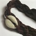 Leather Wristband -- Celtic Still Waters with Cowrie Shell -- Leather Bracelet