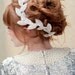 Silver Bridal headpiece, beaded leaf clip, fascinator, grecian, wedding headpiece, bridal hair piece, halo, Cleo Ships in 1 Month