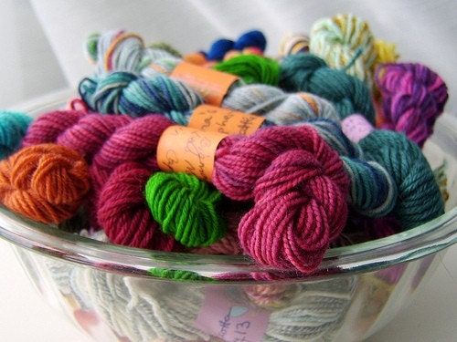 RESERVED - Purple Muddy Rainbow - Mini Skeins Fingering Sock Yarn Kit - Mini Mania (12)