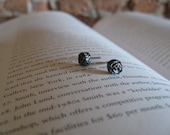 Black Rose Stud Earrings