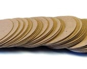 40 Round Circles . Recycled KRAFT Blank Cardstock Tags . 2 inch