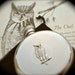 Silver Owl Flask Round Gothic Victorian Steampunk Flask Vintage Inspired Accessories