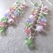 Sherbet Shower cluster earrings - Swarovski crystals, Sterling Silver