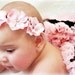 Pretty Pink Bling Flower Baby to Adult Headband