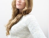OATMEAL PULLOVER // top down chunky sweater knitting pattern PDF