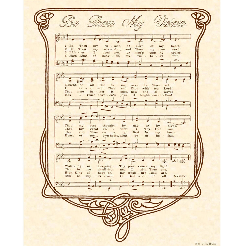 Be Thou My Vision X Hymn Art Custom Christian Home