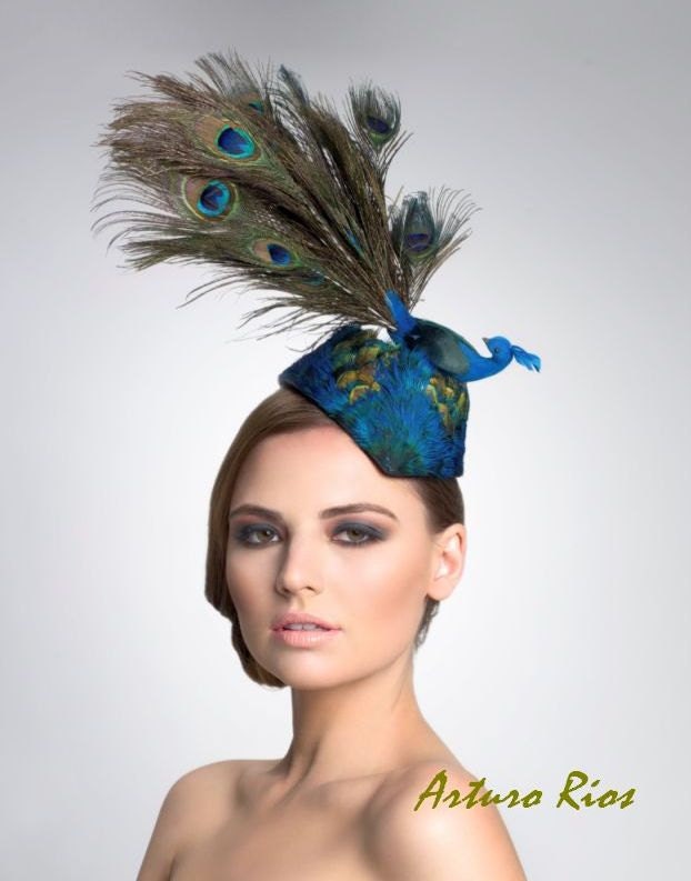 Peacock Fascinator, Cocktail hat, Kentucky Derby hat, Buy Fascinator