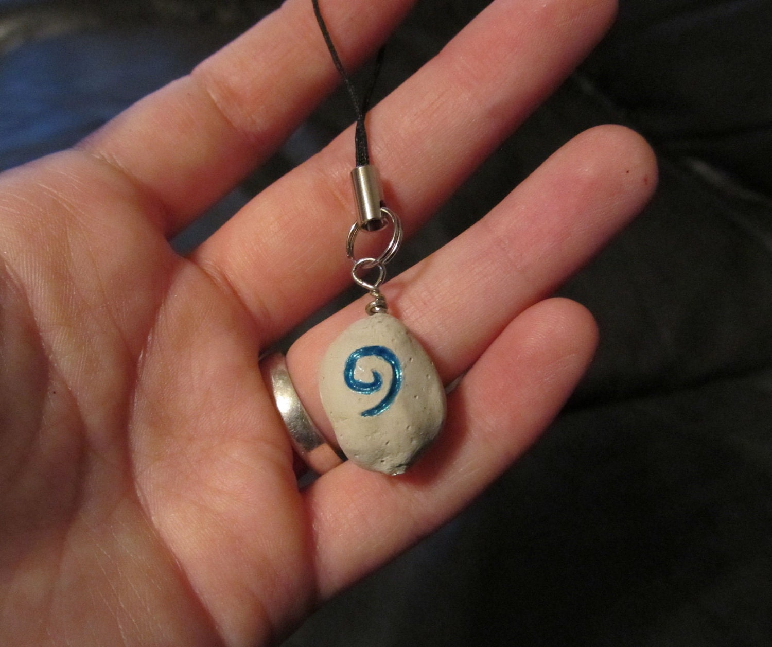 WoW Hearthstone Authenicator Accent - Cell Phone Charm dangle or zipper pull - World of Warcraft - geek gift