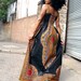 African Dashiki-Print Maxi Dress S/M Black