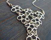 Delicate Silver Flower Lace Necklace. Handmade Romantic Silver Necklace. Fine Jewelry.