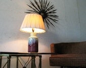 Mid Century Modern Lamp Studio Pottery Lamp 1960s pottery Lamp eames era Drip Glaze Lamp