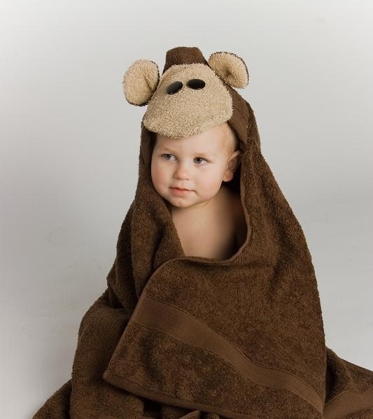 PERSONALIZED Monkey Hooded Towel