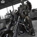 Metal Sculpture - Recycled Metal Skull Rider ( Large item )