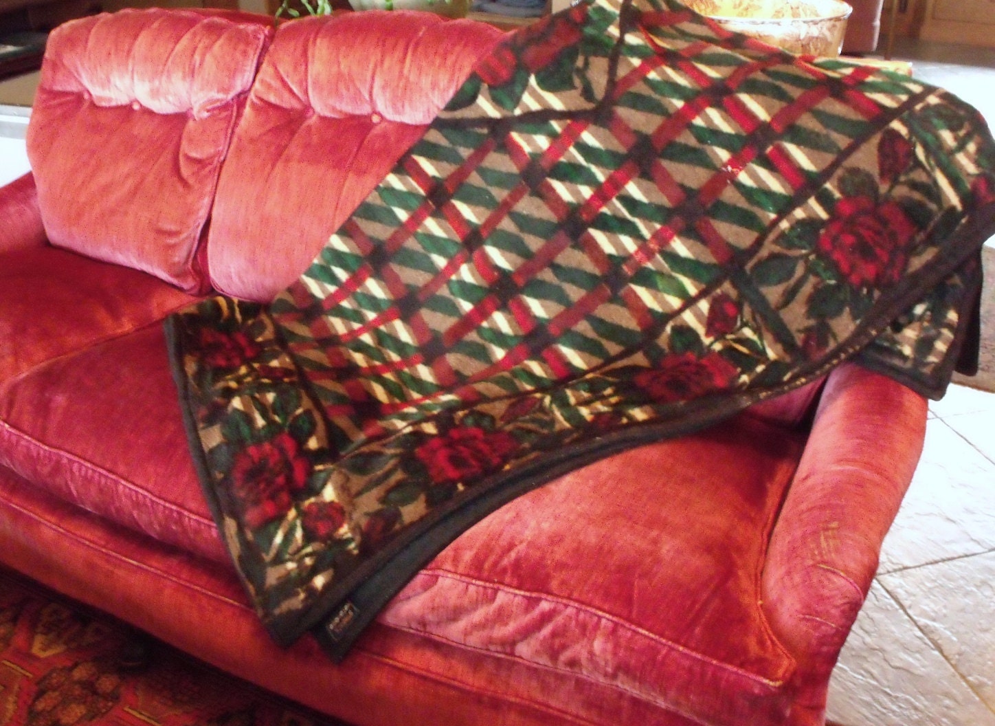 Large Antique Horse Hair Carriage Lap Blanket by robinseggbleunest