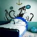 Vinyl Wall Decal Sticker Pirate Ship Attack by Octopus 24inX45in item GFoster166s