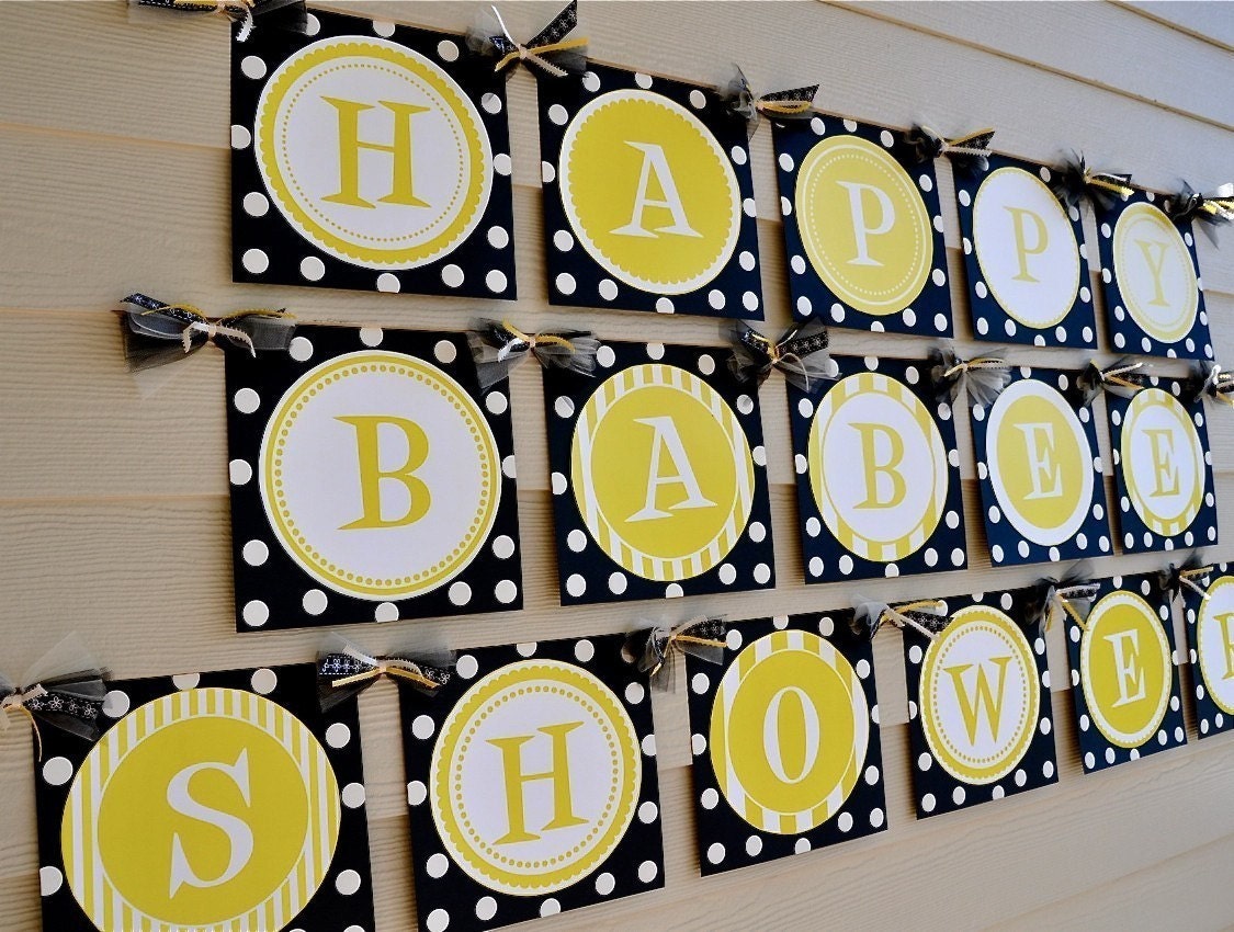 BaBee Baby Shower PRINTABLE Bee Banner from Love The Day Il_570xn