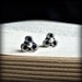 Trefoil earring studs, silver post earrings, small flower studs, floral earrings, petal, metalwork, metalsmith, rustic earrings