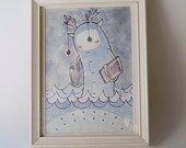 SALE Hardly Reindeer - ORIGINAL ARTWORK