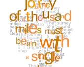 Motivational wall decor Typography print Digital print Spiritual quote  Orange typographical art