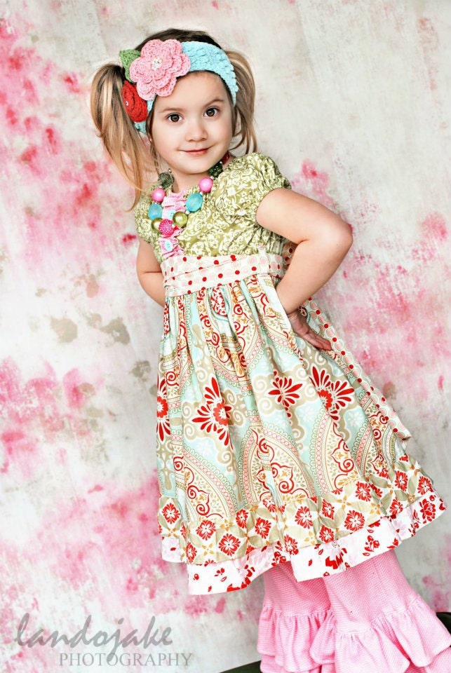 Secret Garden Dress available sizes 6 months to 8 years