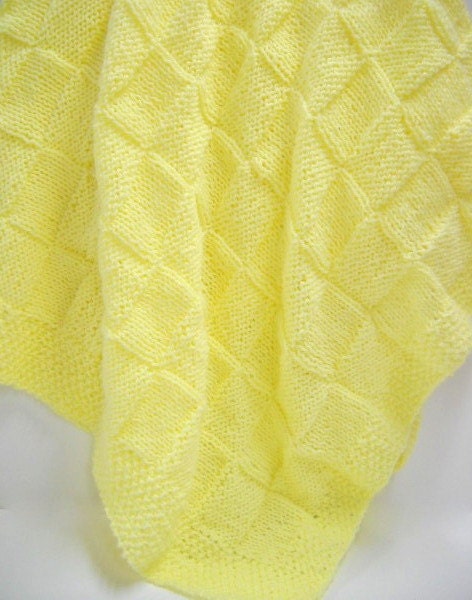 Baby Blanket, Babies Blankets, Hand Knit Blanket, Soft Yellow Baby Blanket, Baby Boys, Baby Girls, Yellow Blanket