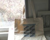 MARKET BAG EMBROIDERED Nerdy Photographic Book Craft: "Thinking"