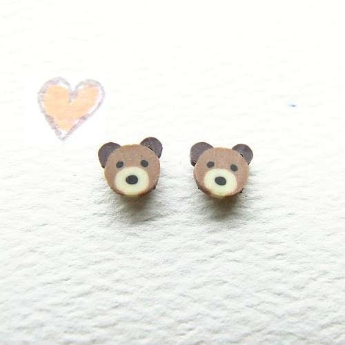 teddy bear studs - i am so cute series - sweet tiny adorable cute studs