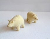 natural spirit bear  - felt bear soft sculpture