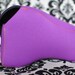 DSLR Camera Case - Bright purple neoprene with contrasting orange stitching