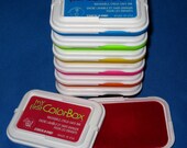 Washable Ink Pad My First Color Box Ink for Kids Child safe Orange Red Blue Black Green Lime Yellow Purple