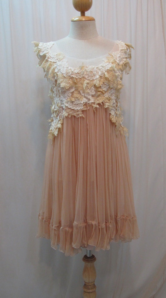 Custom Made Pretty Chiffon Babydoll Dress