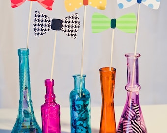 Bowties on a Stick - Set of 5 Photo Booth Props