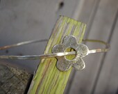 ARTisan Made "Daisy" Bangle - Fine Silver - PMC - Sterling Silver - OOAK
