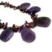 Purple necklace - agate pearls beaded statement necklace by NatureLook, gemstone fashion