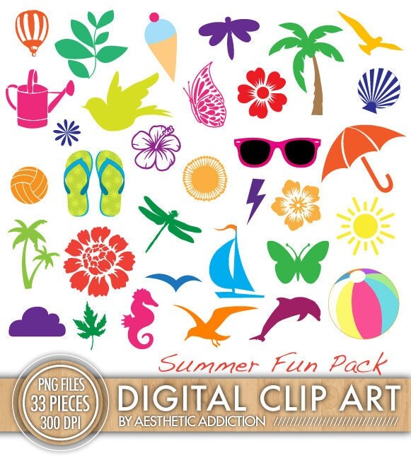 Beach Items Clipart