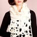 Women's mod accessory - Spring Cutout scarf wrap - Pashmina shawl in merino wool felted, Wool knitted Scarf